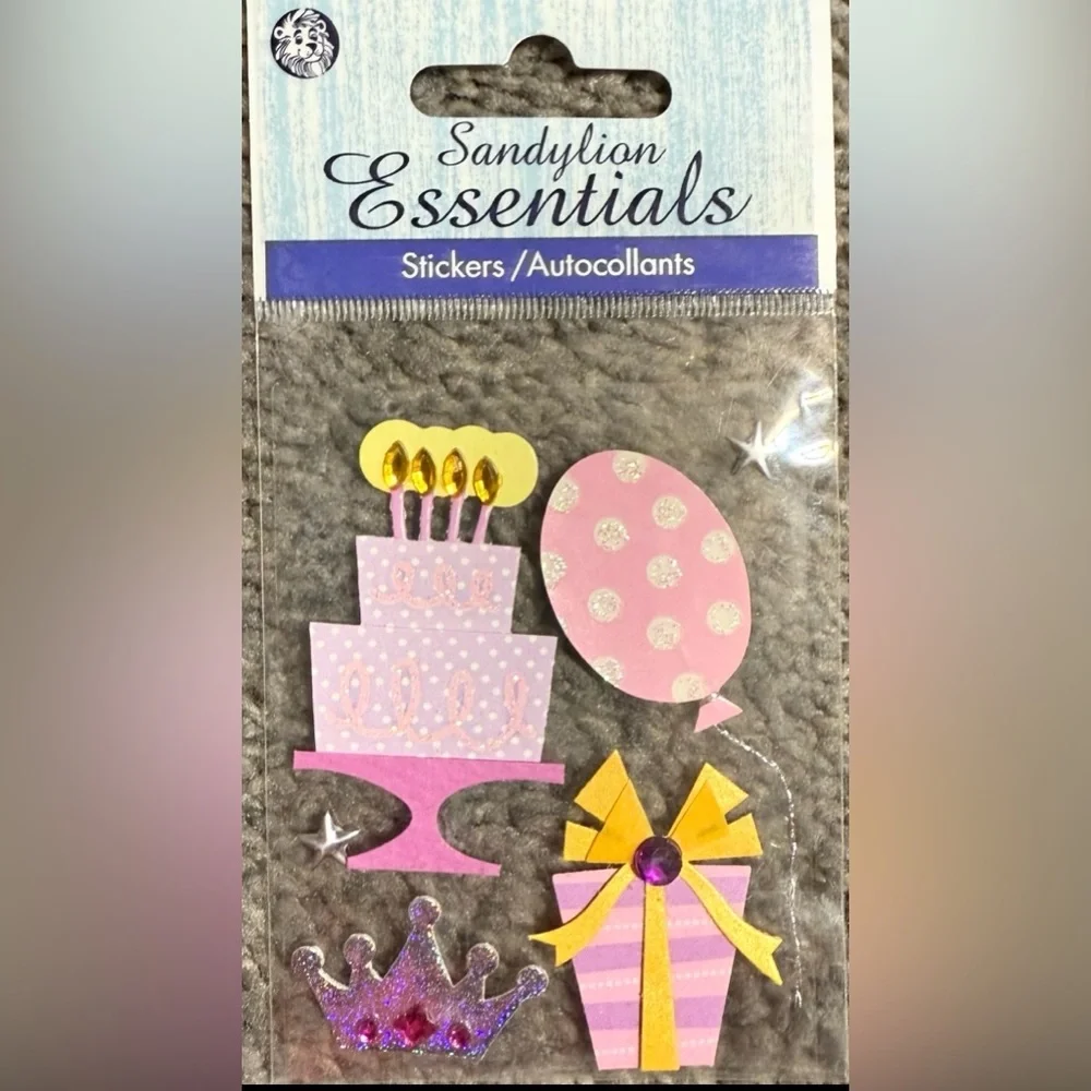 $1 Pink and Yellow Party Stickers New $1 WITH ANY $10 ORDER OR MORE